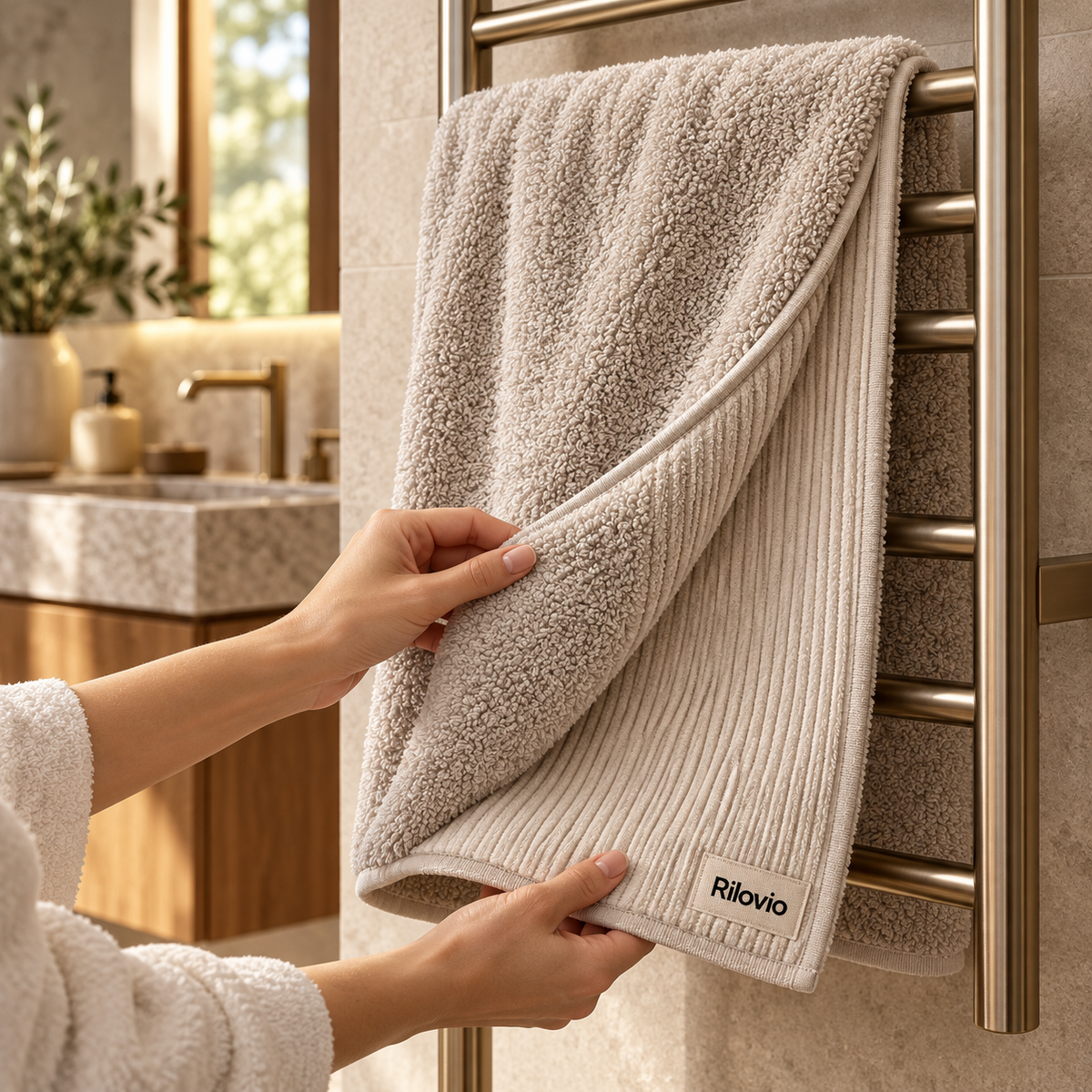 Rilovio FlipWeave Reversible Bath Towel