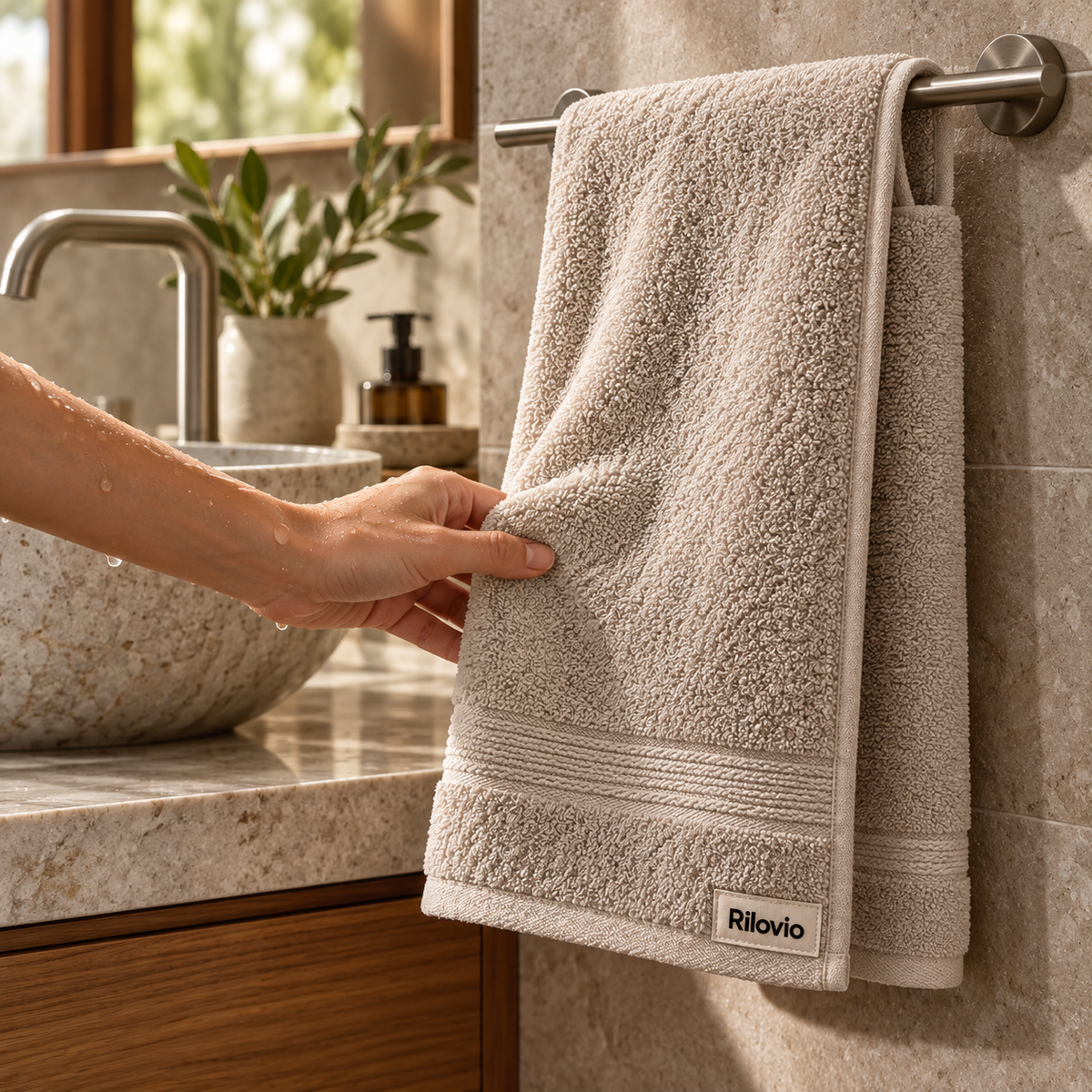 Rilovio DryPocket Hanging Hand Towel