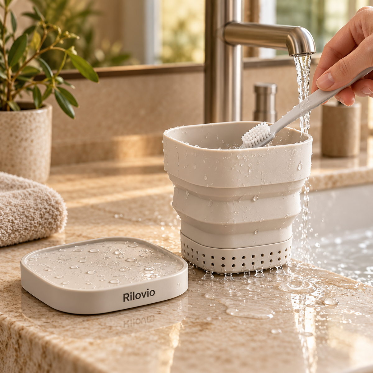 Rilovio AirFold Ventilated Rinse Cup