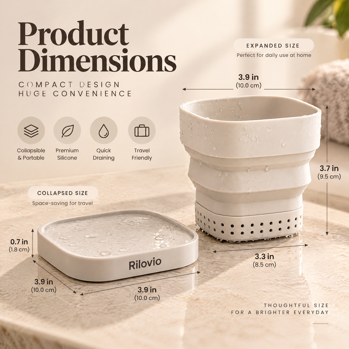 Rilovio AirFold Ventilated Rinse Cup