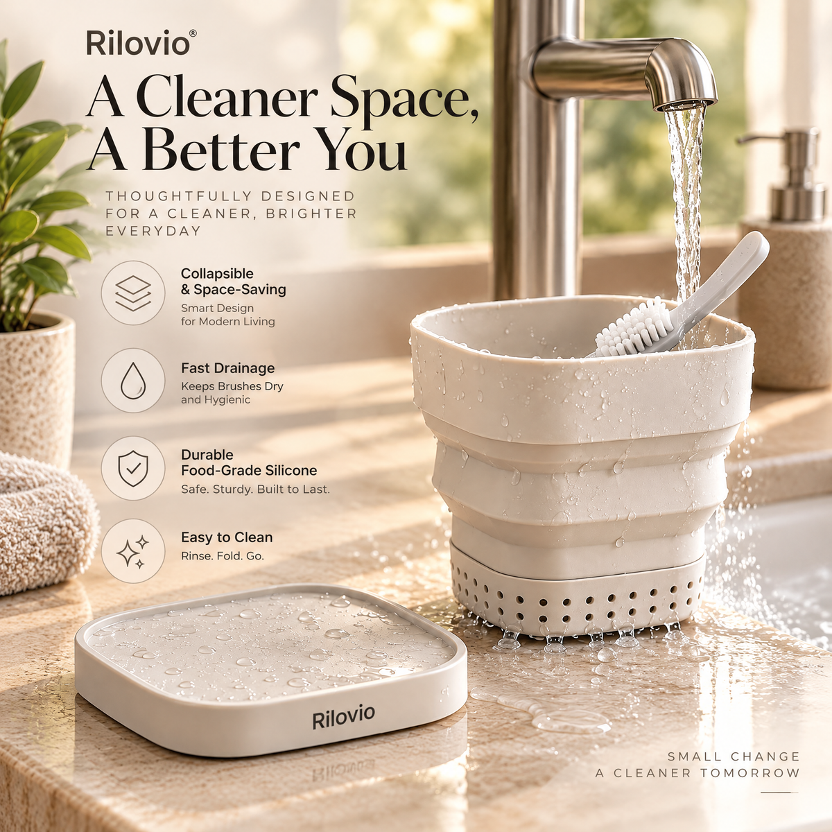 Rilovio AirFold Ventilated Rinse Cup